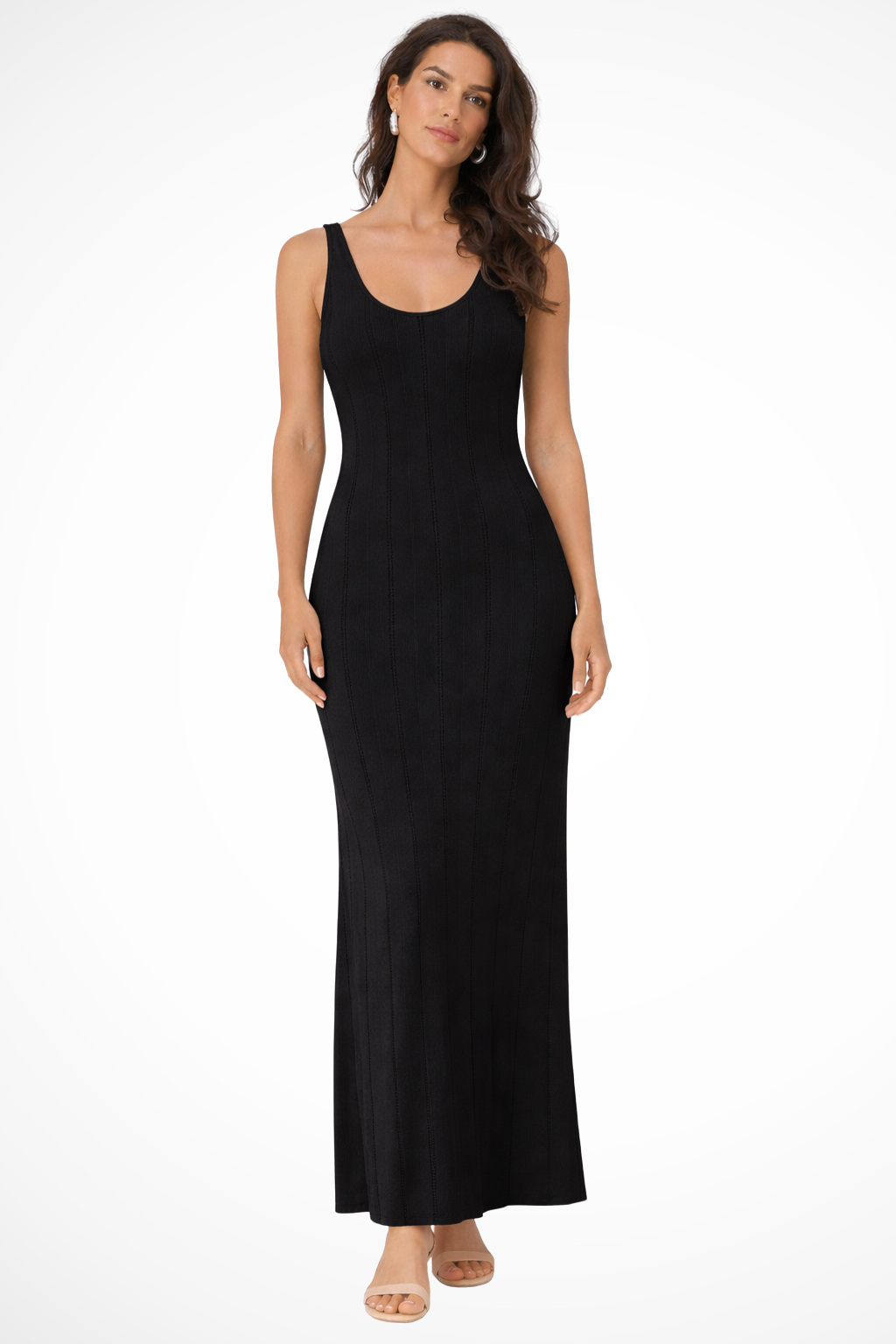 Sleeveless Knit Maxi Dress for Women | Summer Wedding Guest Attire | Elegant and Comfortable Design