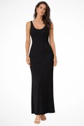 Sleeveless Knit Maxi Dress for Women | Summer Wedding Guest Attire | Elegant and Comfortable Design