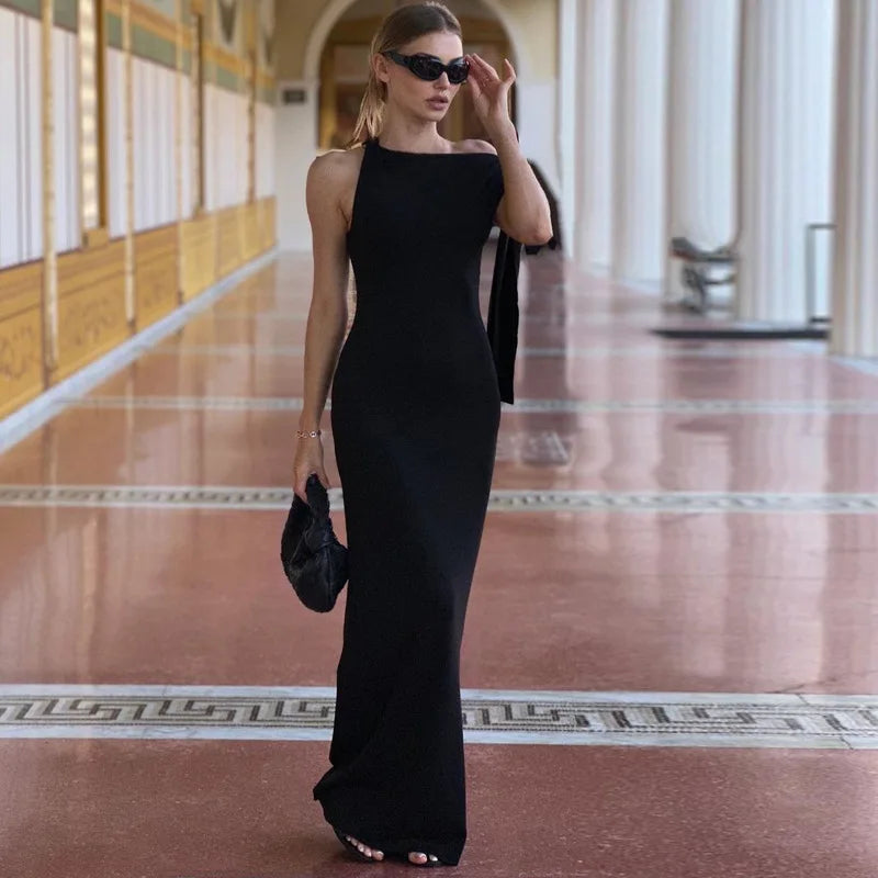 Sleeveless Maxi Dress for Women | Formal Wedding Guest Attire | Elegant Evening Wear in Lightweight Fabric