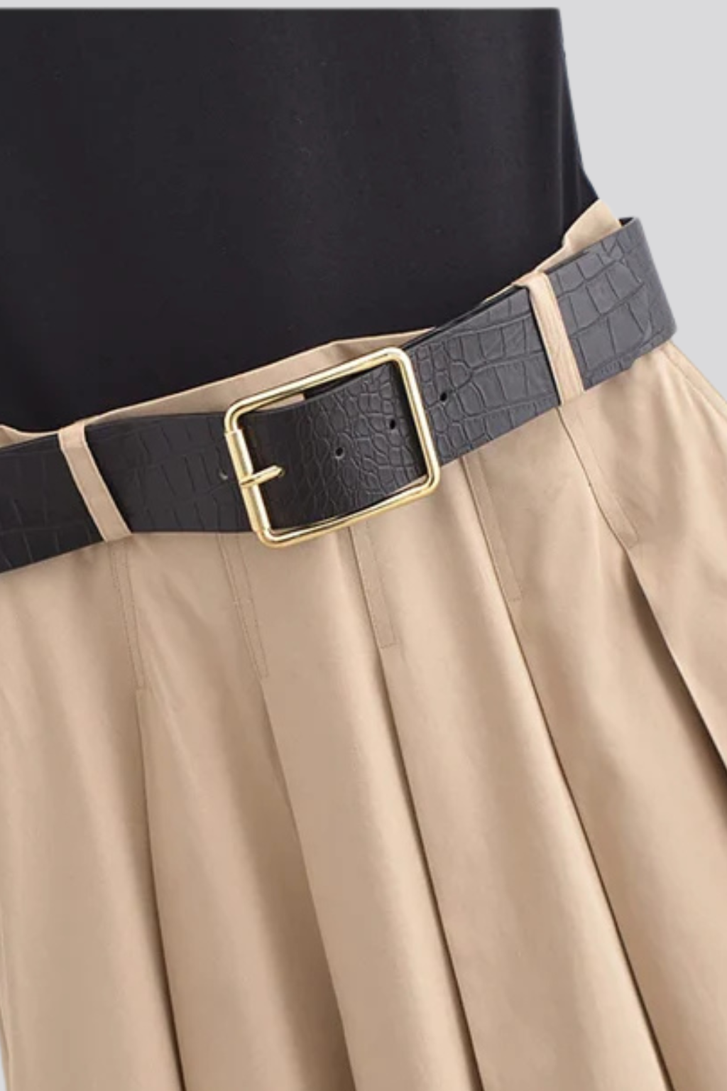 Sleeveless Pleated Midi Summer Dress for Women with Belt - Lightweight Fabric, Casual Style, Perfect for Warm Weather Events
