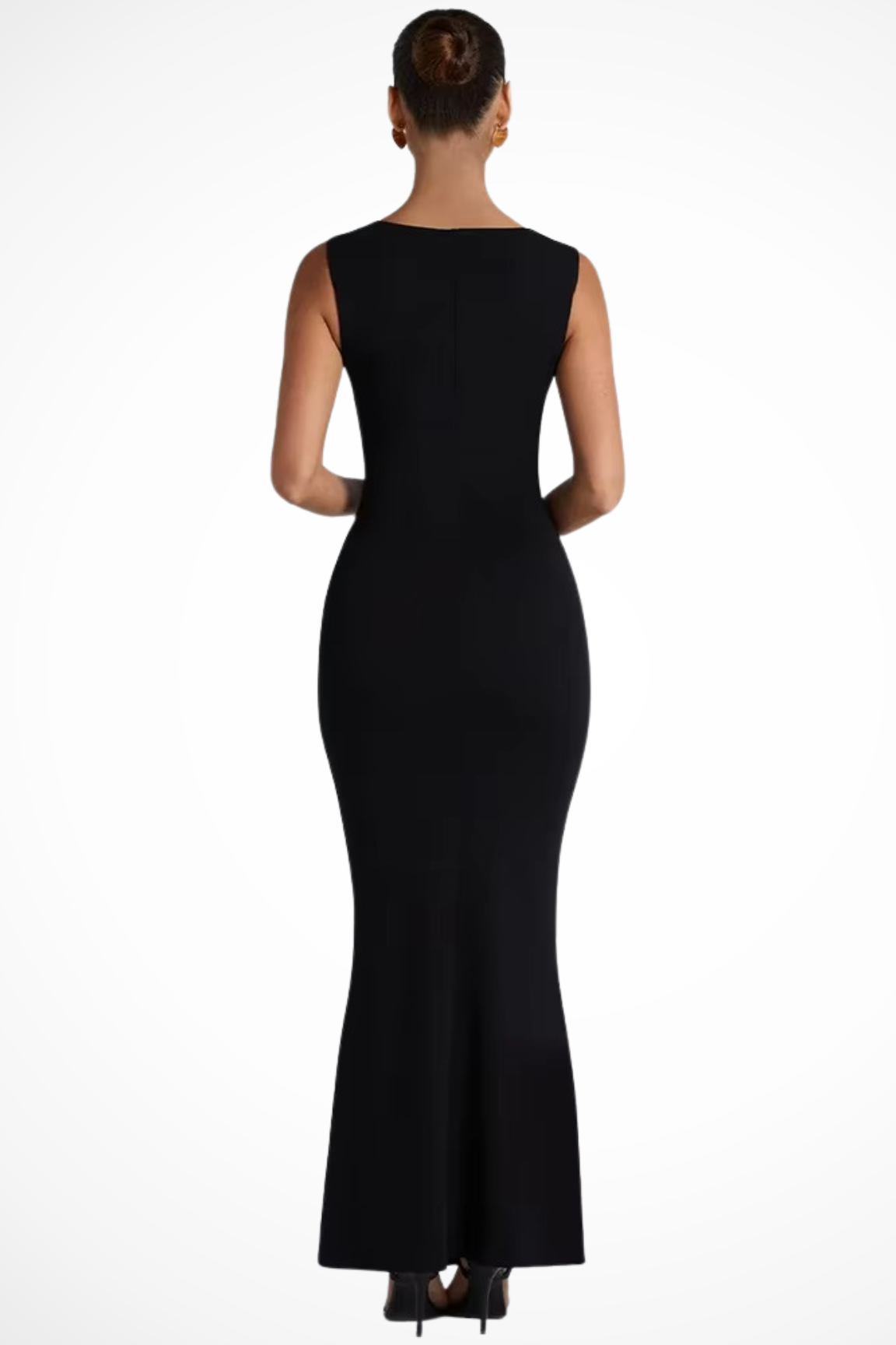 Square Neck Bodycon Maxi Dress for Women | Elegant Wedding Guest Attire | Comfortable Stretch Fabric