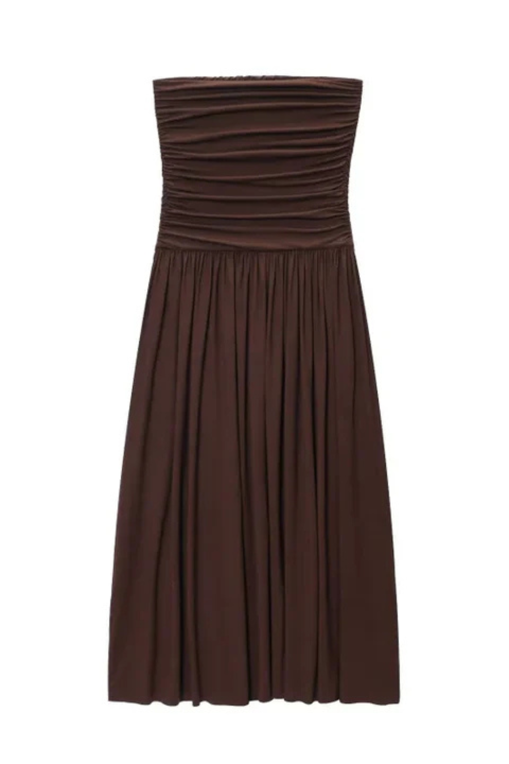 Strapless Pleated Maxi Dress for Women - Lightweight Summer Style for Casual Outings and Beach Wear