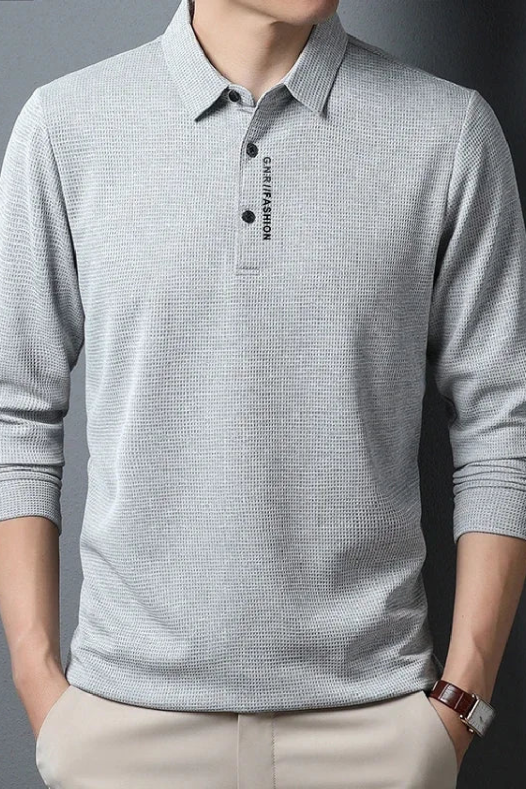 Textured Short Sleeve Polo Shirt for Men - Casual Wear, Comfortable Fit, Versatile Style, Ideal for Everyday Use