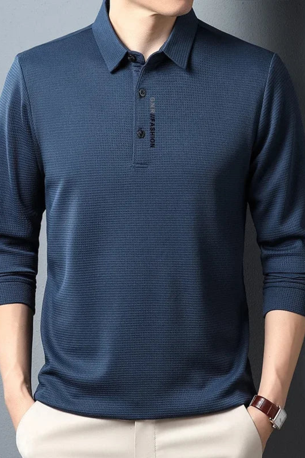 Textured Short Sleeve Polo Shirt for Men - Casual Wear, Comfortable Fit, Versatile Style, Ideal for Everyday Use