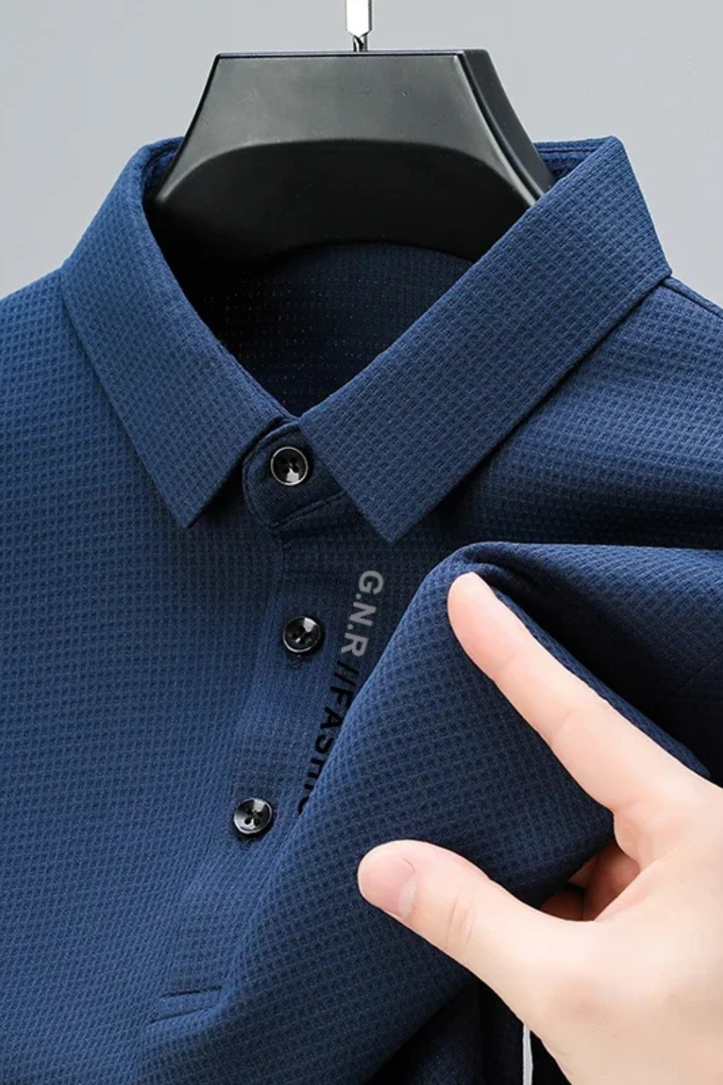 Textured Short Sleeve Polo Shirt for Men - Casual Wear, Comfortable Fit, Versatile Style, Ideal for Everyday Use
