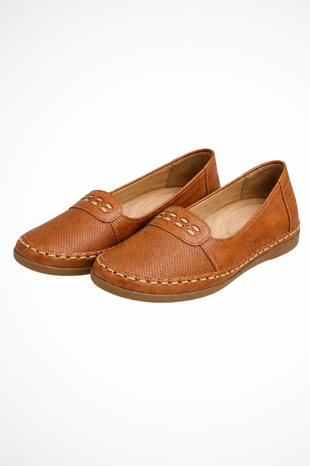 Textured Slip-On Loafer Shoes for Women | Comfortable Casual Footwear | Versatile Everyday Style
