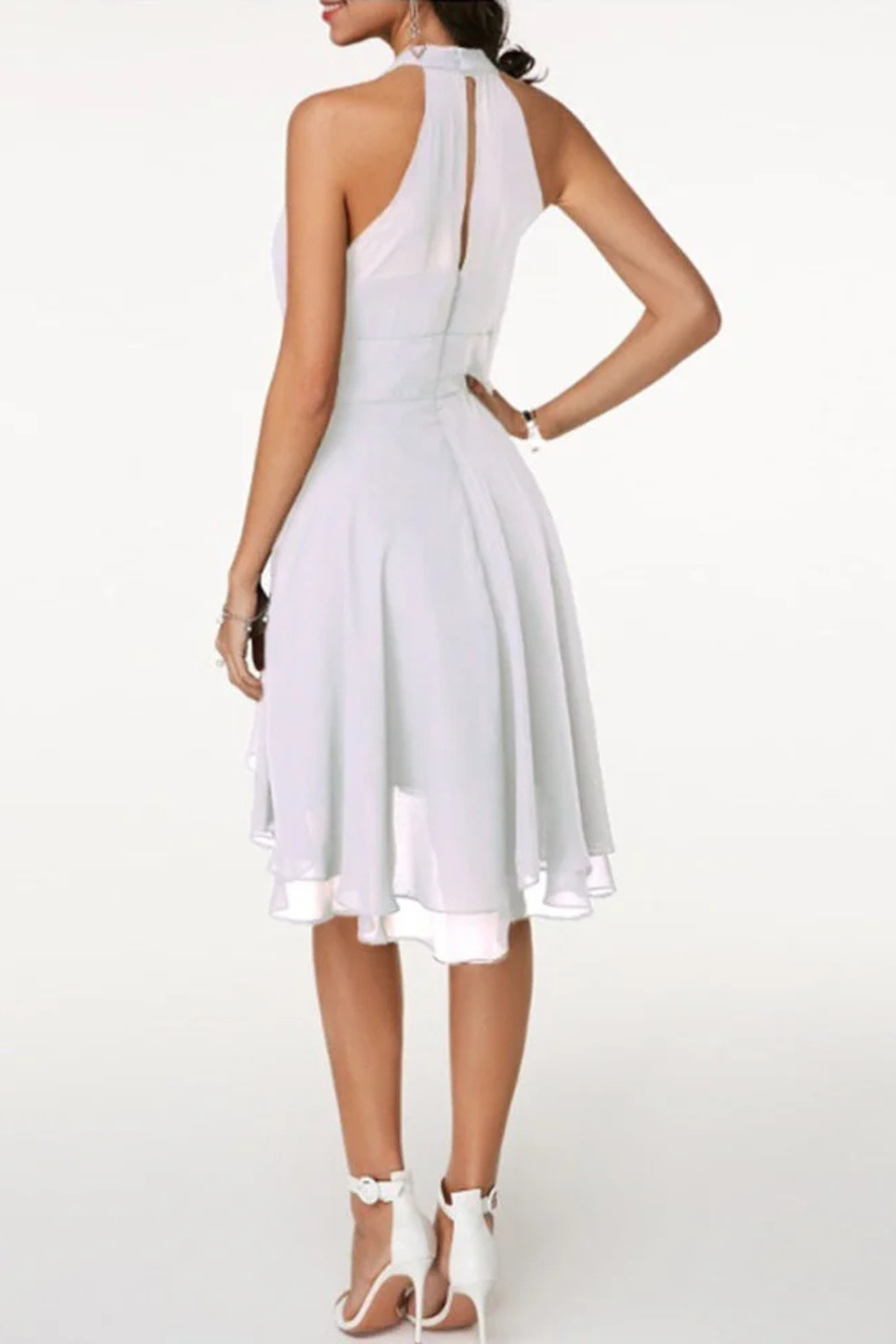 Tiered Halter Mini Dress for Women | Lightweight Fabric | Casual Summer Wear