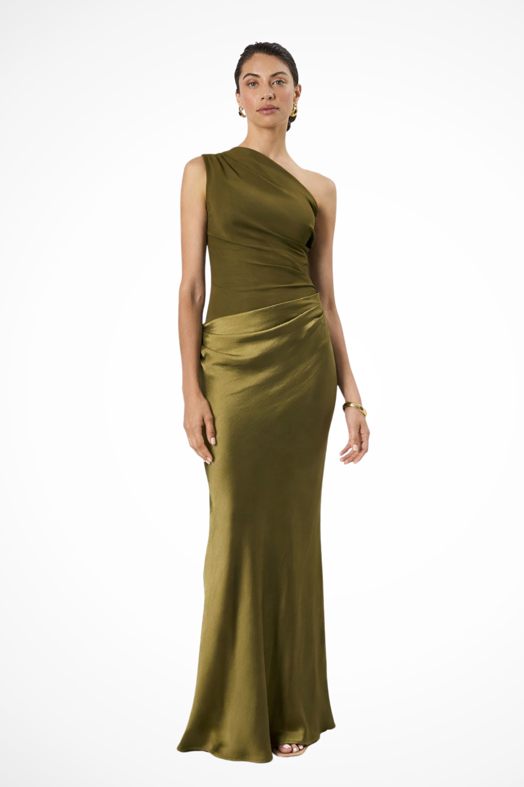 V Neck Long Sleeve Maxi Dress for Women | Sheath Style with Slit Detail | Perfect for Spring Events