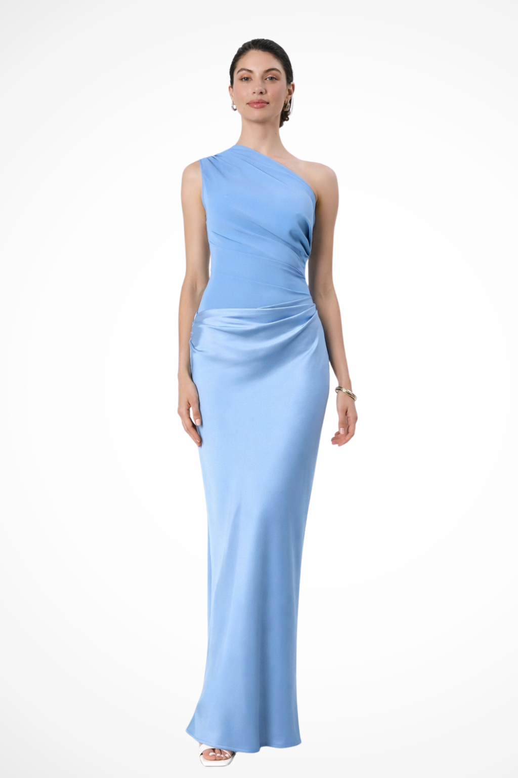 V Neck Long Sleeve Maxi Dress for Women | Sheath Style with Slit Detail | Perfect for Spring Events