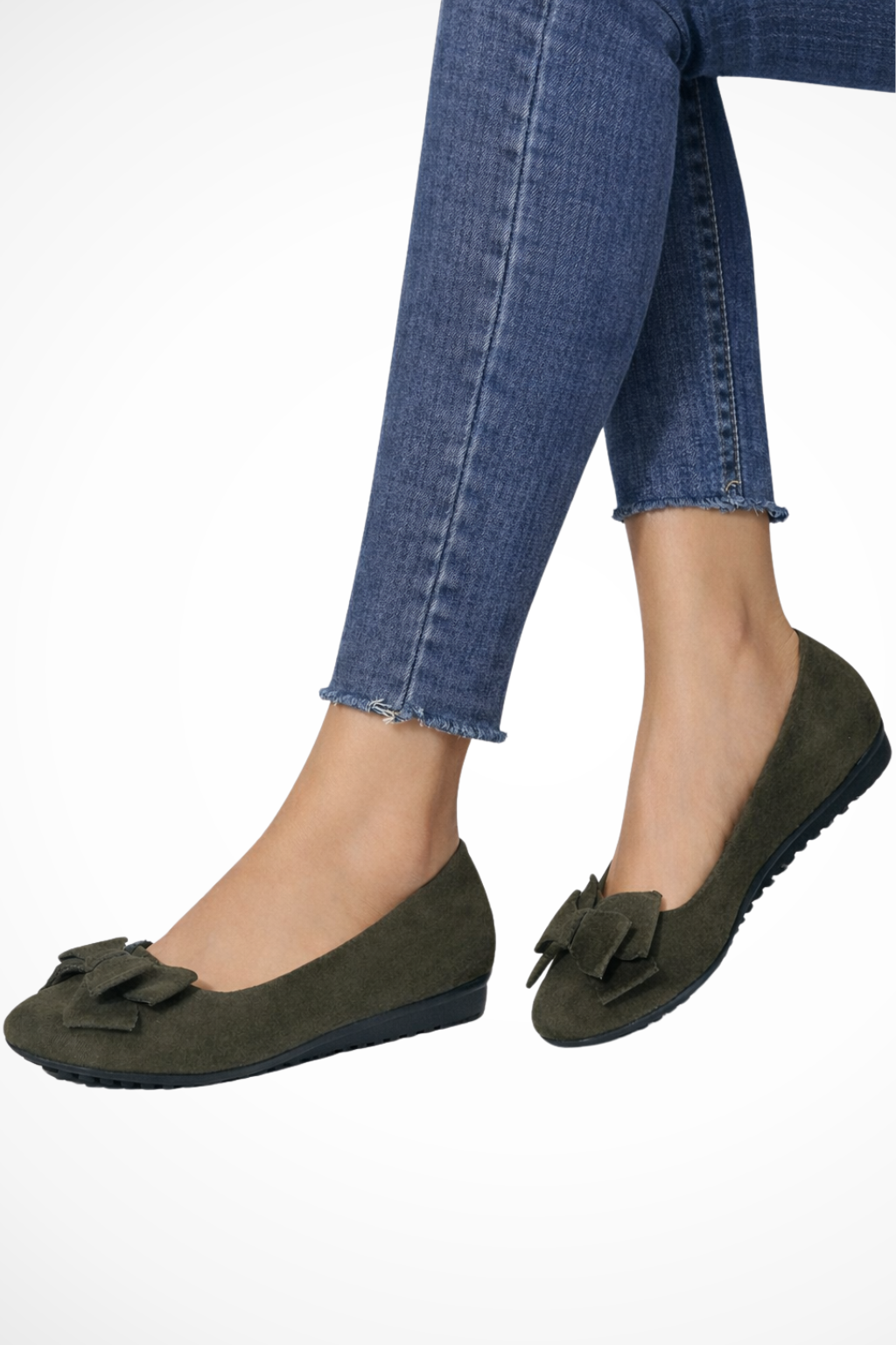 Women's Bow Detail Walking Flats - Comfortable Everyday Footwear for Casual Outings