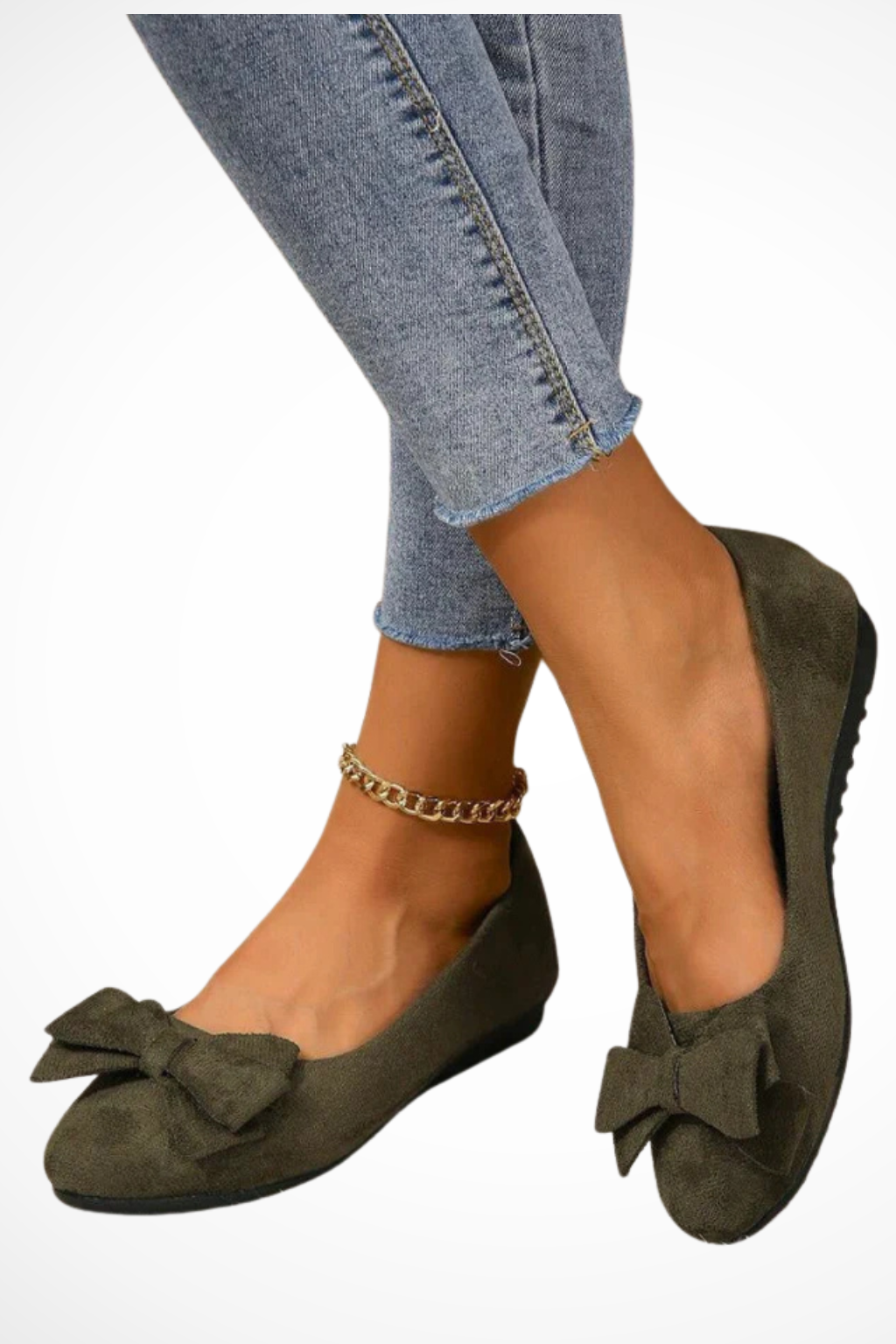 Women's Bow Detail Walking Flats - Comfortable Everyday Footwear for Casual Outings