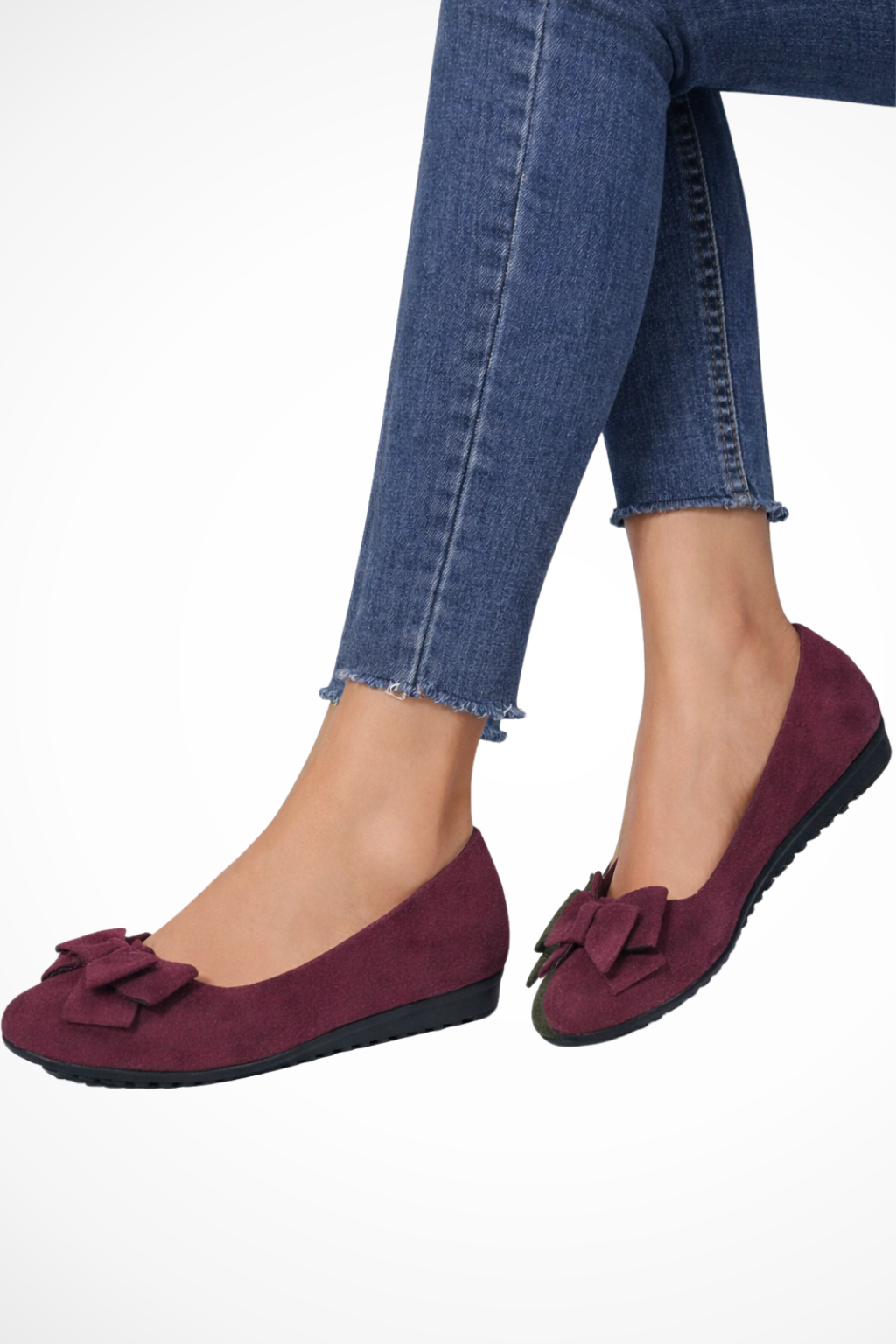 Women's Bow Detail Walking Flats - Comfortable Everyday Footwear for Casual Outings