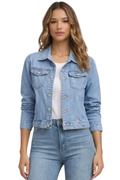 Women's Denim Jacket | Button Front Design | Casual Style | Versatile Outerwear for Everyday Wear