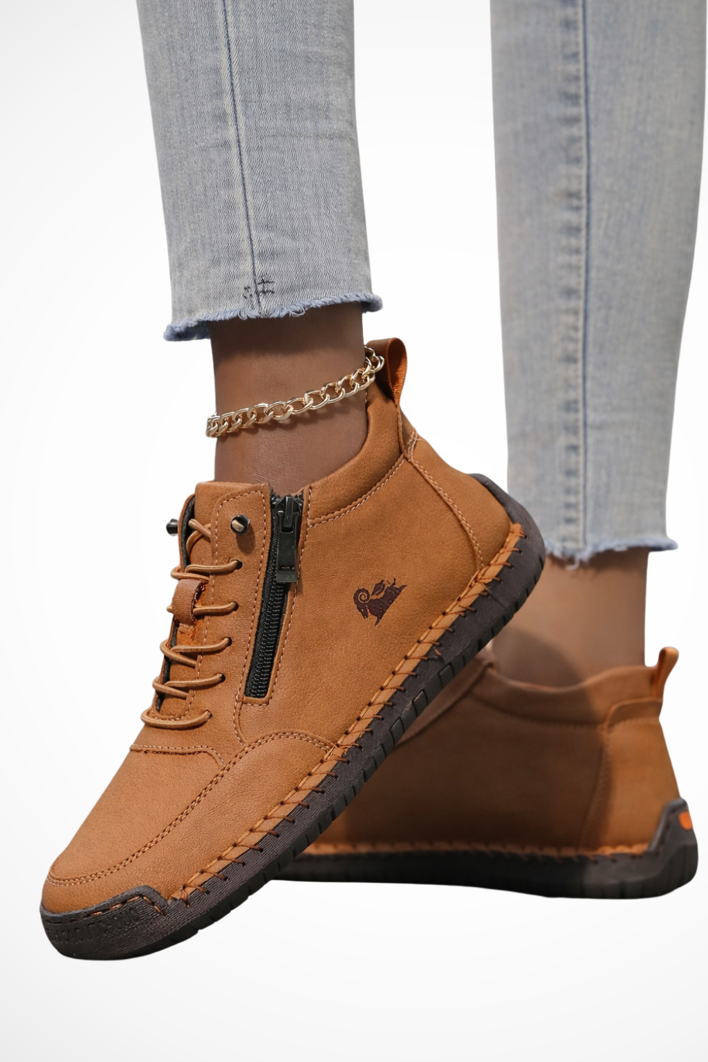 Women's Spring Zip Up Walking Sneakers - Relaxed Fit, Breathable Material, Casual Style for Everyday Comfort