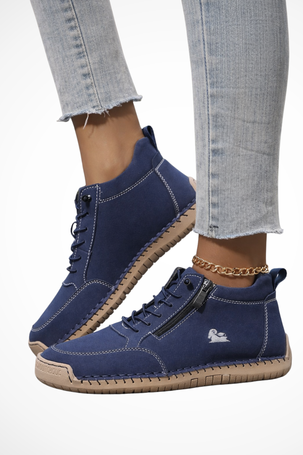 Women's Spring Zip Up Walking Sneakers - Relaxed Fit, Breathable Material, Casual Style for Everyday Comfort