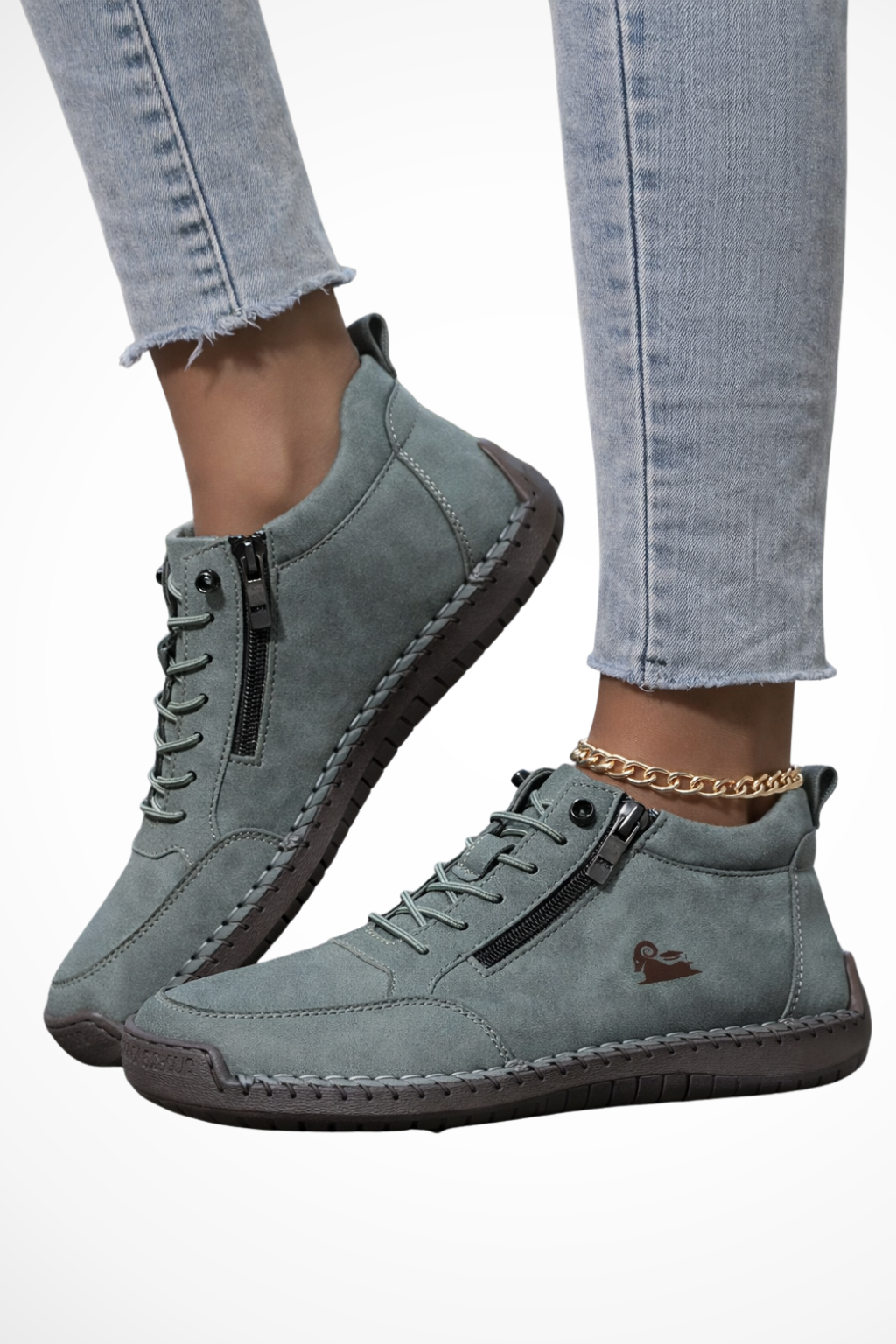 Women's Spring Zip Up Walking Sneakers - Relaxed Fit, Breathable Material, Casual Style for Everyday Comfort