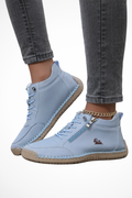 Women's Spring Zip Up Walking Sneakers - Relaxed Fit, Breathable Material, Casual Style for Everyday Comfort