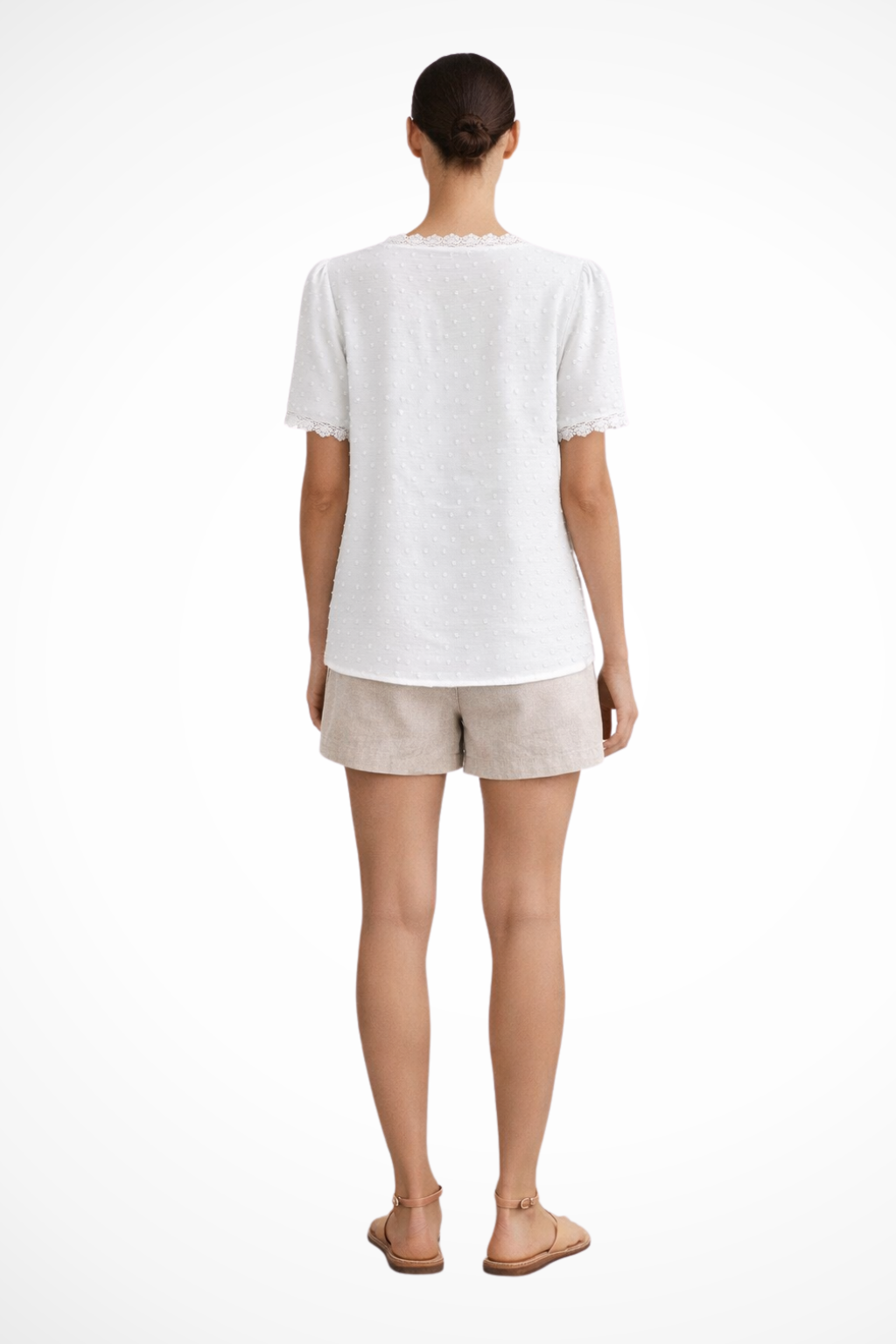 Women's Textured V-Neck Blouse | Spring Fashion Top | Lightweight Fabric | Casual Wear