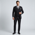 Men's Slim Fit Three-Piece Suit Blend for Weddings and Groomsmen