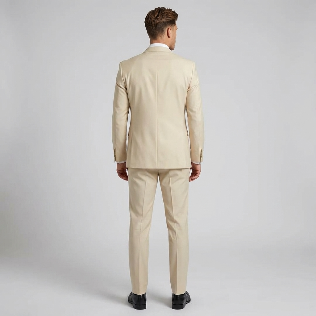 Men's Slim Fit Three-Piece Suit Blend for Weddings and Groomsmen