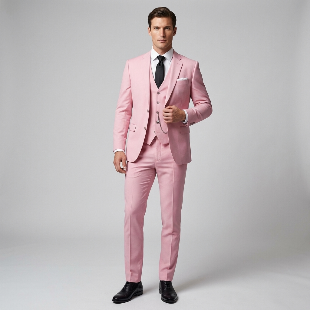Men's Slim Fit Three-Piece Suit Blend for Weddings and Groomsmen
