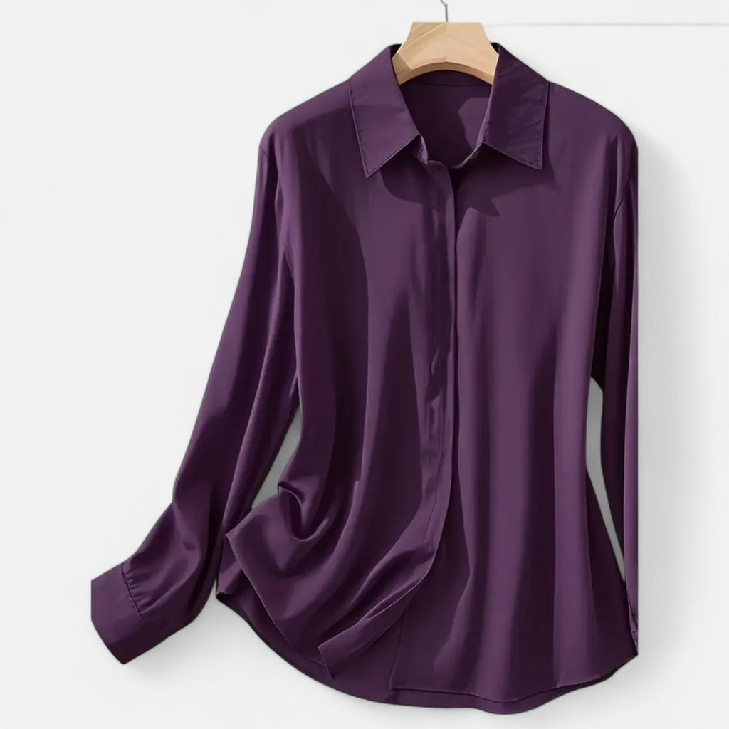 French-Style Women's Blouse | Lightweight Fabric | Casual or Work Wear