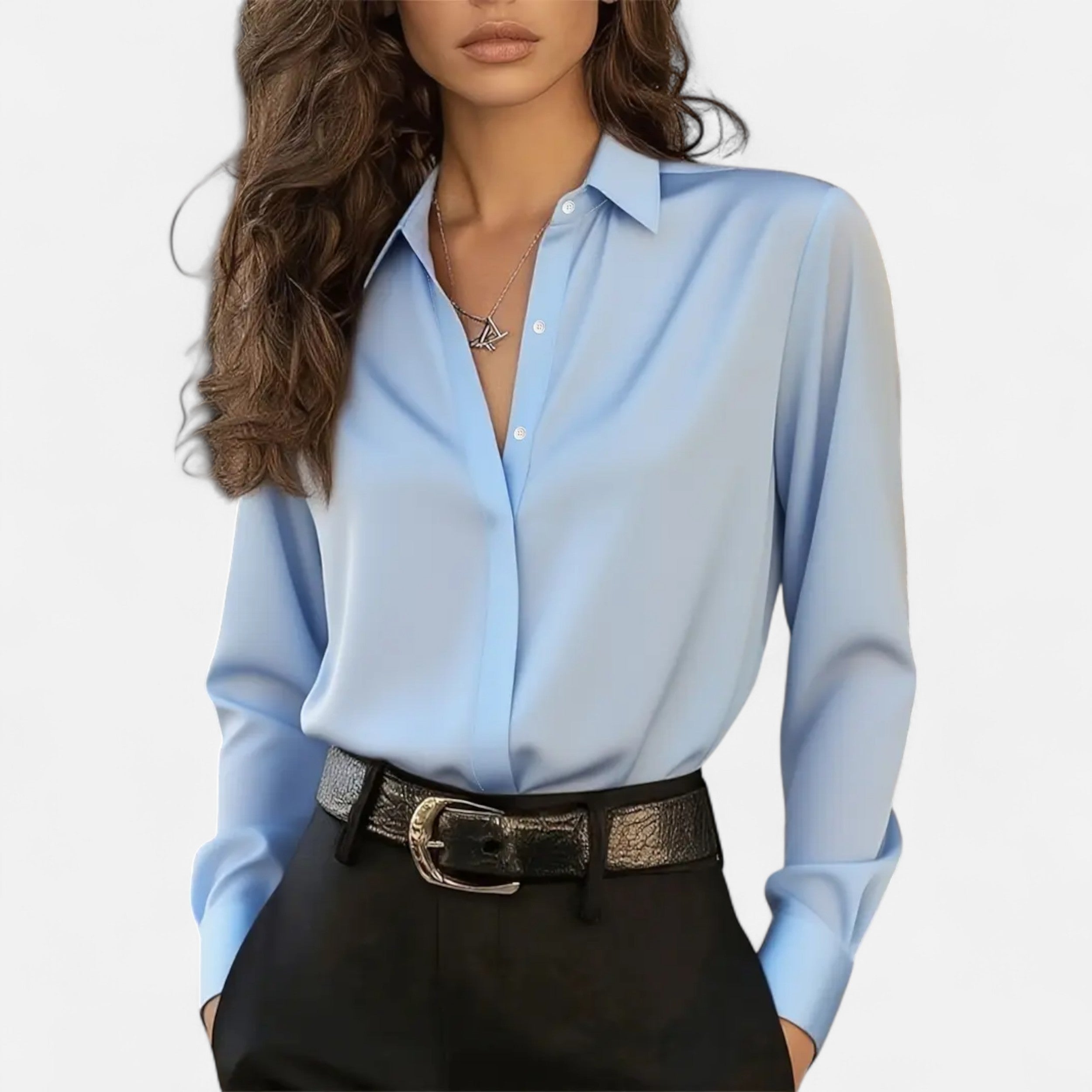 French-Style Women's Blouse | Lightweight Fabric | Casual or Work Wear