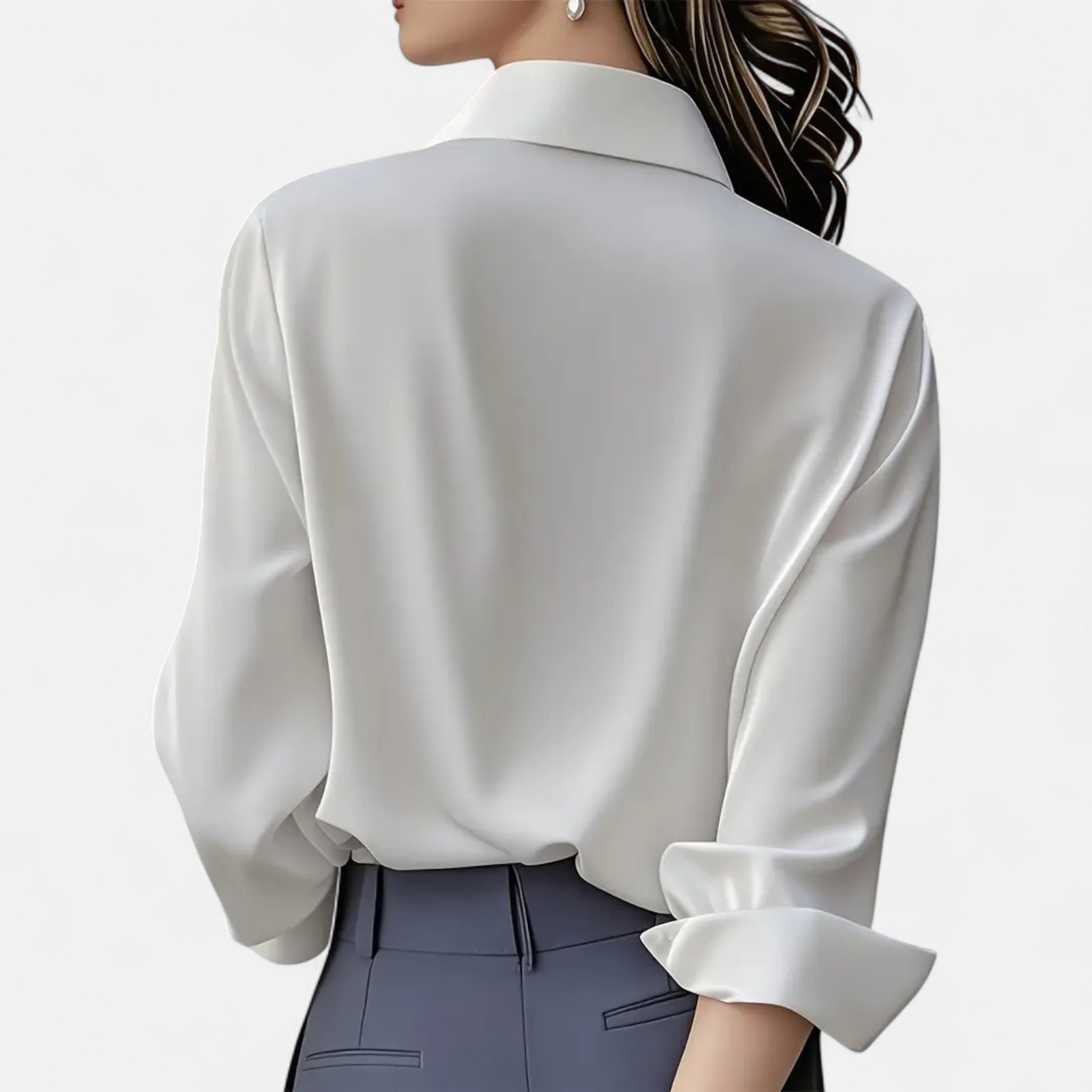 French-Style Women's Blouse | Lightweight Fabric | Casual or Work Wear