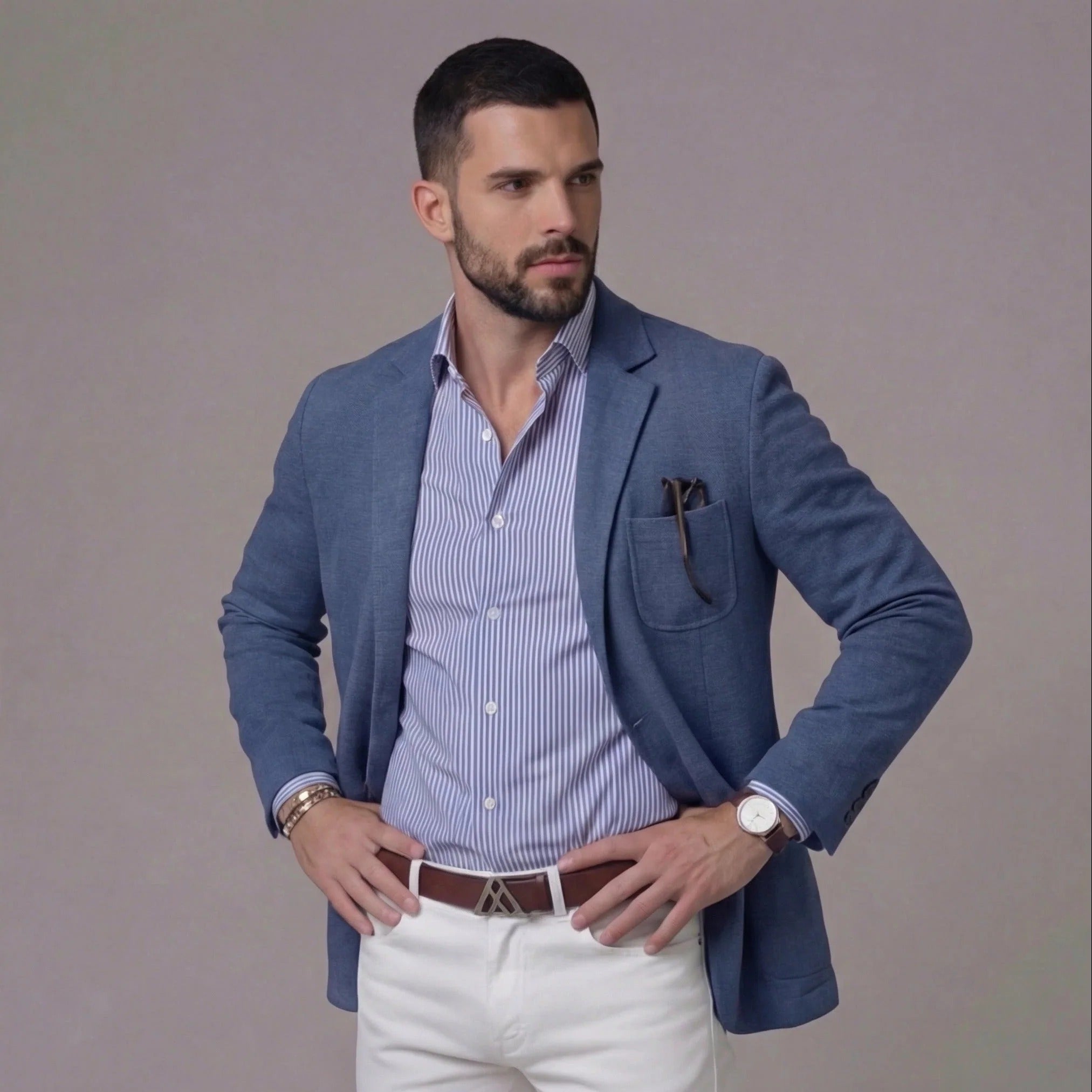 Men's Linen Blazer Jacket - Lightweight, Casual Style for Summer Events