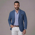 Men's Linen Blazer Jacket - Lightweight, Casual Style for Summer Events